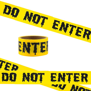 Halloween Caution Tape 1.9inch x 82Feet Halloween Decorations Caution Tape Halloween Tape Halloween Fright Tape Scary Hazard Warning Tape for Halloween Party Decorations Indoor Outdoor (Do Not Enter)