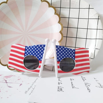 8 Packs American Flag Glasses, Fourth 4th of July Party Accessories, Olympic decoration USA Veterans Day Memorial Day Patriotic Party Sunglasses Photo Booth Props Favor School Gifts Supplies