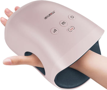 CINCOM Hand Massager - Cordless Hand Massager with Heat and Compression for Arthritis and Carpal Tunnel(FSA or HSA Eligible) (White)