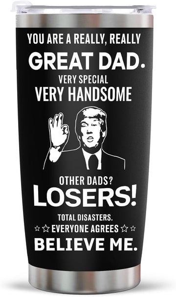 Fathers Day Dad Gifts from Daughter Son Wife, Funny Gifts for Dad Husband Grandpa Bonus Dad Step Dad, Unique Birthday Present Ideas for Father Men Him on Father's Day Christmas - Dad Joke Tumbler 20oz