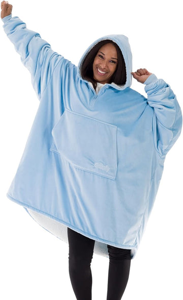 THE COMFY Original | Oversized Microfiber & Sherpa Wearable Blanket, Seen On Shark Tank, One Size Fits All