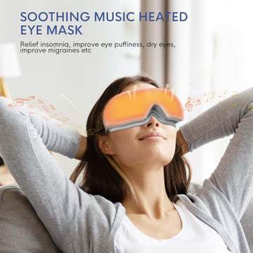 NOWWISH Eye Massager with Heat and Compression - Smart Eye Mask for Relaxation, Bluetooth Music, Perfect Gifts for Women and Men