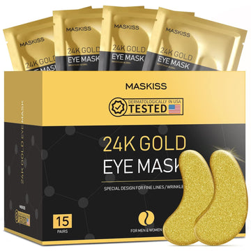 24k Gold Under Eye Patches (25 Pairs), eye mask, Collagen Skin Care Products, Eye Patches for Puffy Eyes, eye masks for dark circles and puffiness