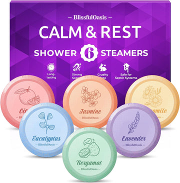 Shower Steamers 6 Packs, Shower Bath Bombs with Natural Fragrance, Self-Care & Relaxation Birthday Gifts for Loved Ones, Shower Bombs with Birthday Gifts for Women and Men