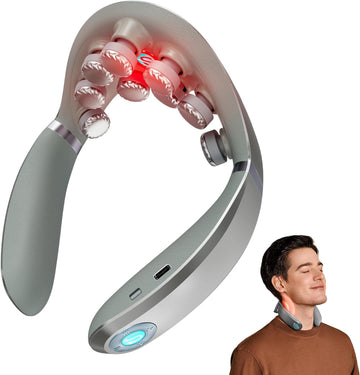 SKG Neck Massager with Heat, 9D Portable Deep Tissue Neck Massager, Cordless Electric Cervical Massager Neck Relaxer Women Men Gift G7 PRO-MAX