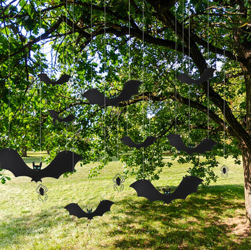 12 PCS Halloween Bats, Rubber Vampire Bats, Hanging Bat for Halloween Party, April Fool's Day,Haunted House Decoration