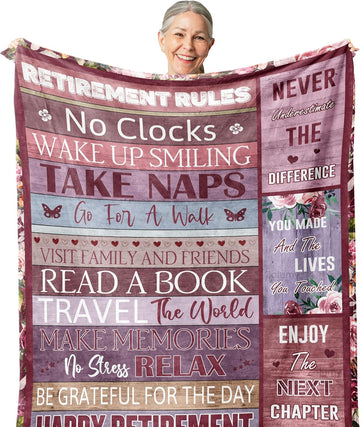 Retirement Gifts for Women/Men 2024, Best Retirement Gifts Ideas, Funny Farewell Gifts for Coworkers Women, Going Away Gift, Goodbye Gifts for Coworkers, Coworker Leaving Gift Blanket 60X50in