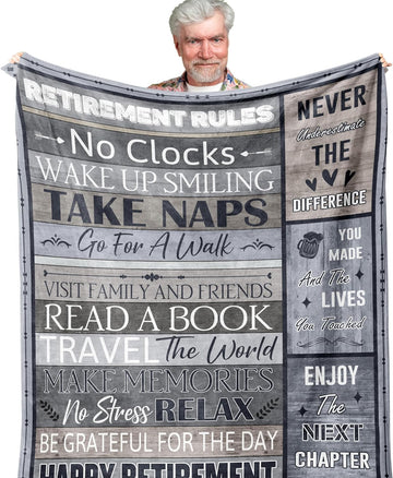 Retirement Gifts for Women/Men 2024, Best Retirement Gifts Ideas, Funny Farewell Gifts for Coworkers Women, Going Away Gift, Goodbye Gifts for Coworkers, Coworker Leaving Gift Blanket 60X50in